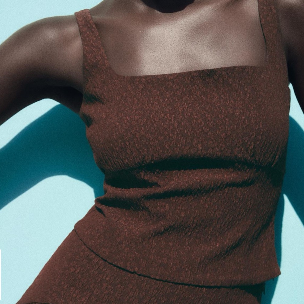 ZARA textured tank top size small